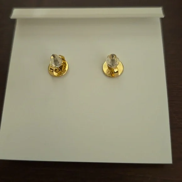 NWT Tory Burch Moondance Mother Of Pearl Crystal Stud Earrings MSRP $150 - Picture 5 of 5